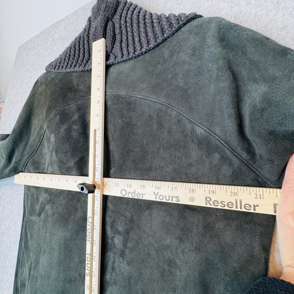 Nigel Preston & Knight Lambskin Shearling Knit Scarf Collar Designer Coat‎ Small - Picture 3 of 14